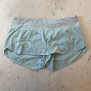 lulu lemon speed up short light blue